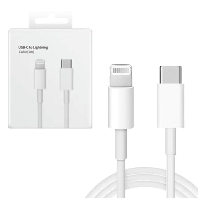 20W USB-C Power Adapter and Cord for iPhone White Cable One