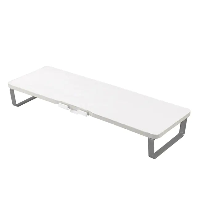 Classic Monitor Stand with Mobile Phone Holder White