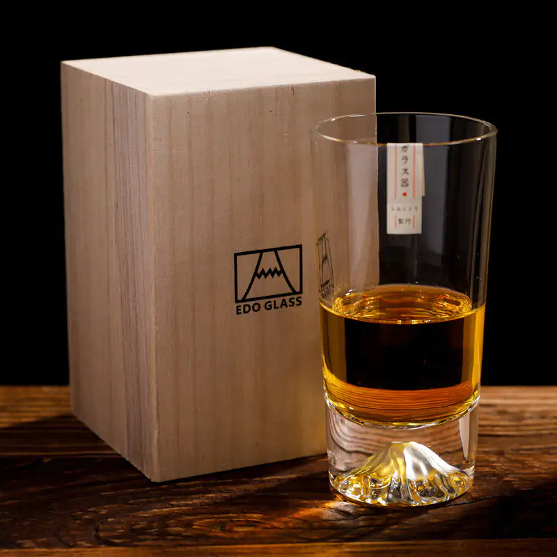 Japanese Mount Fuji Style Whiskey Glass D