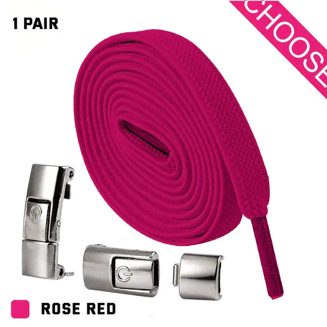 Elastic Shoelaces Rose Red