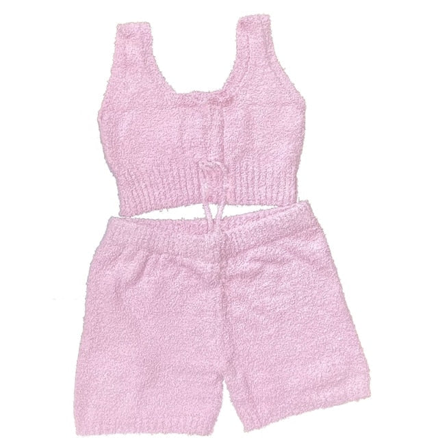 Cosy Knit Set (3 Pieces) Pink(2pcs) S