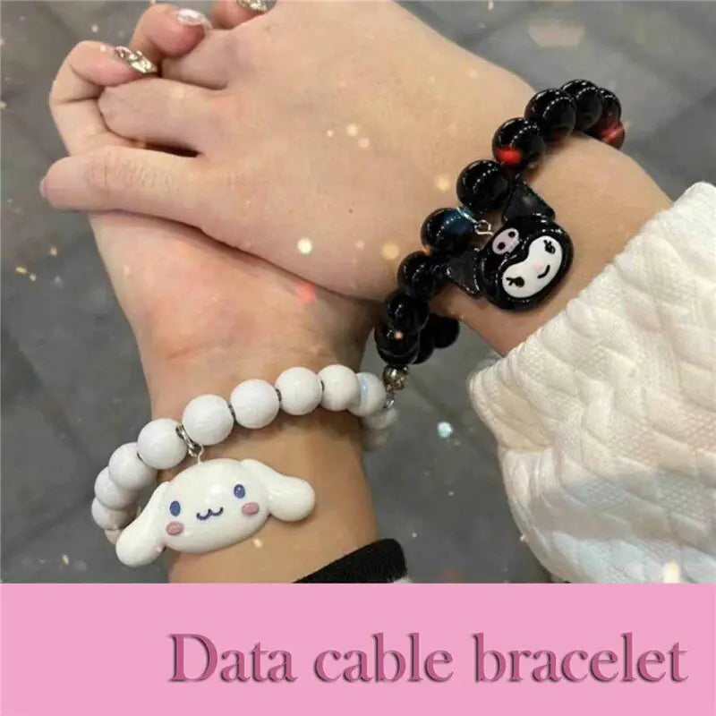 Data Line Bangle Bracelets