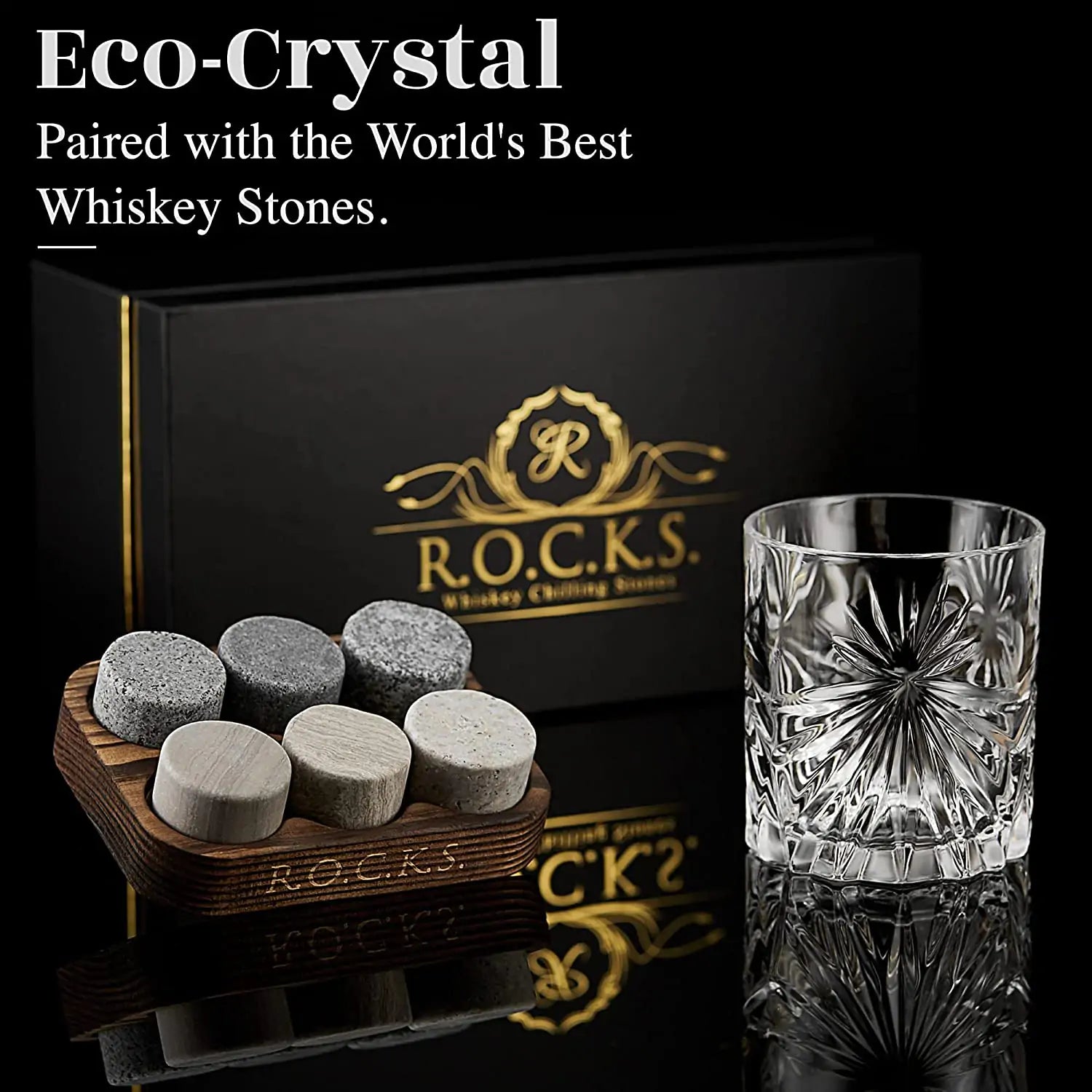 The Connoisseur's Set - Whiskey Stones & Soleil Whiskey Glass