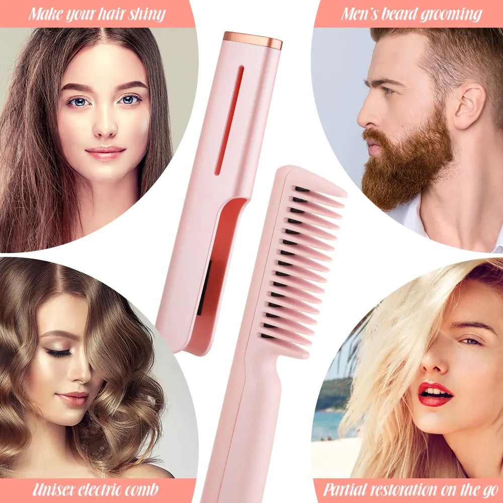 2-in-1 USB Heated Hair Comb