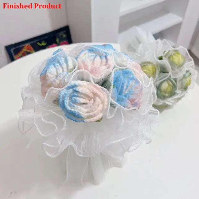 Artificial Knitting Flowers Bouquet