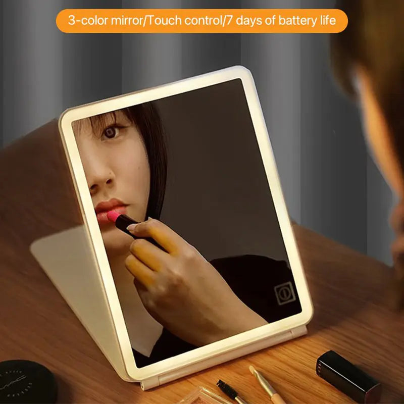 Intelligent Folding LED Makeup Mirror