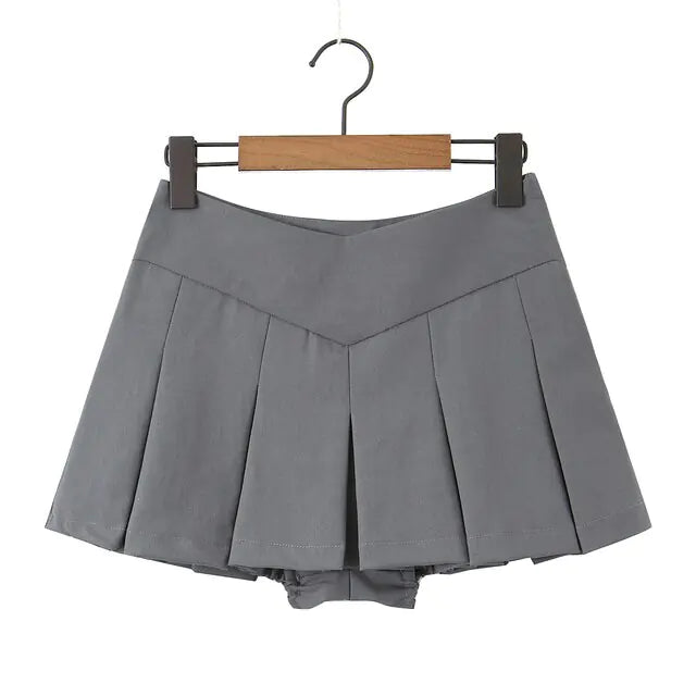 Vintage Kawaii Skirts for Women Gray S