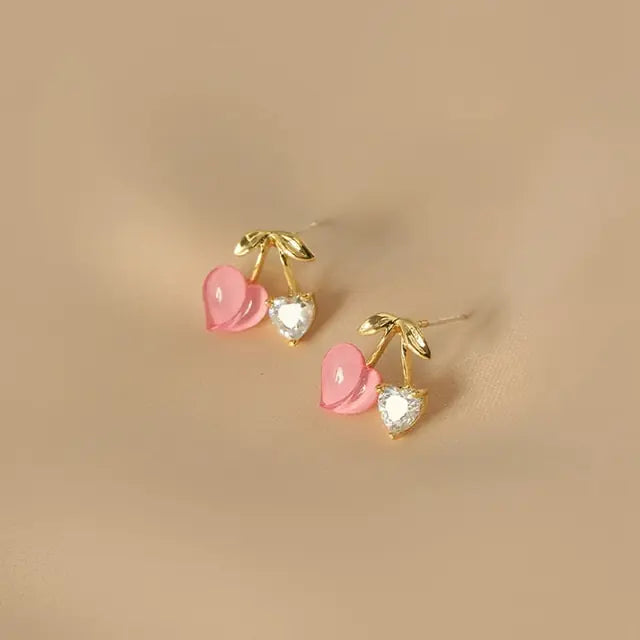 Pink Tulip Flower Earrings Pink 18
