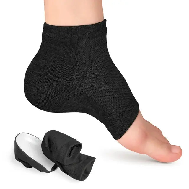 Men Women Anti-slip Socks Black 3.5cm