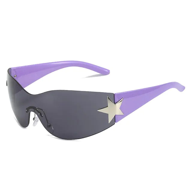 Punk Star Sunglasses UV400 Goggles Gray