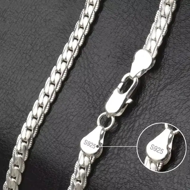 Side Chain Necklaces Silver 50cm