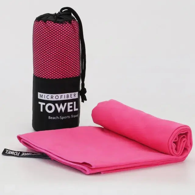 Microfiber Towel With Mesh Bag Rose Red XS(60x40cm)