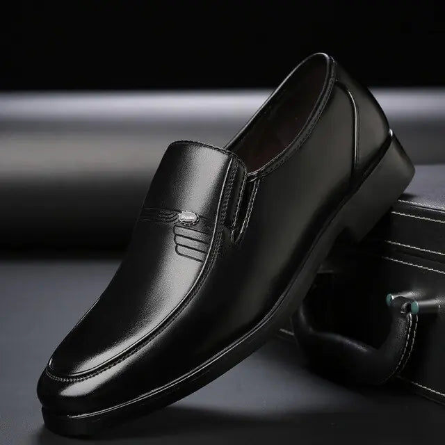 Men's Black Leather Formal Shoes Black 6.5
