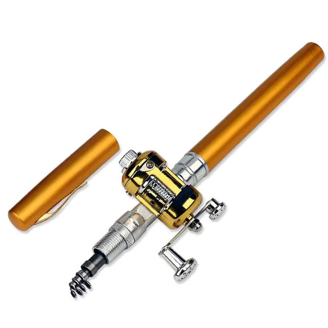 Pen Type Portable Fishing Rod Orange