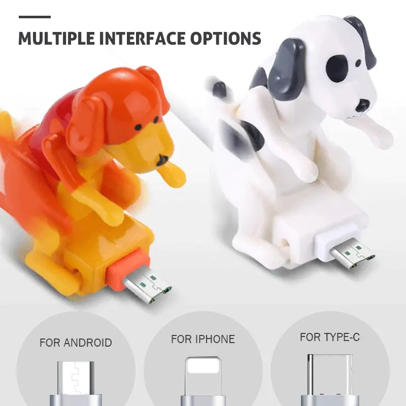 Funny Humping Dog Fast Charger Cable White