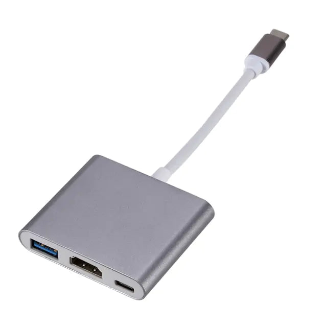 Type C To HDMI Charging Port Grey