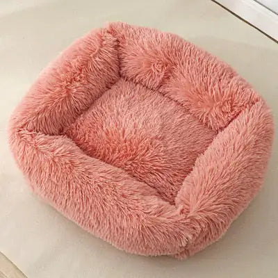 Plush Pet Bed Flesh Pink 66x56x18cm
