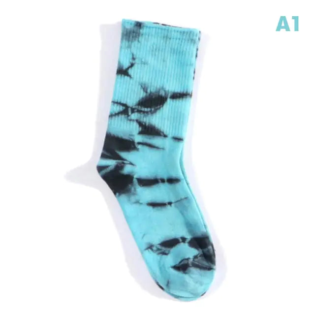 Women Tie-dye Middle Tube Socks Style 26