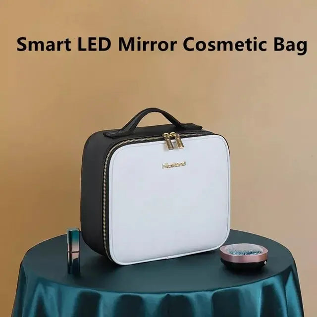 Smart LED Cosmetic Case with Mirror LED White 26*23*11cm