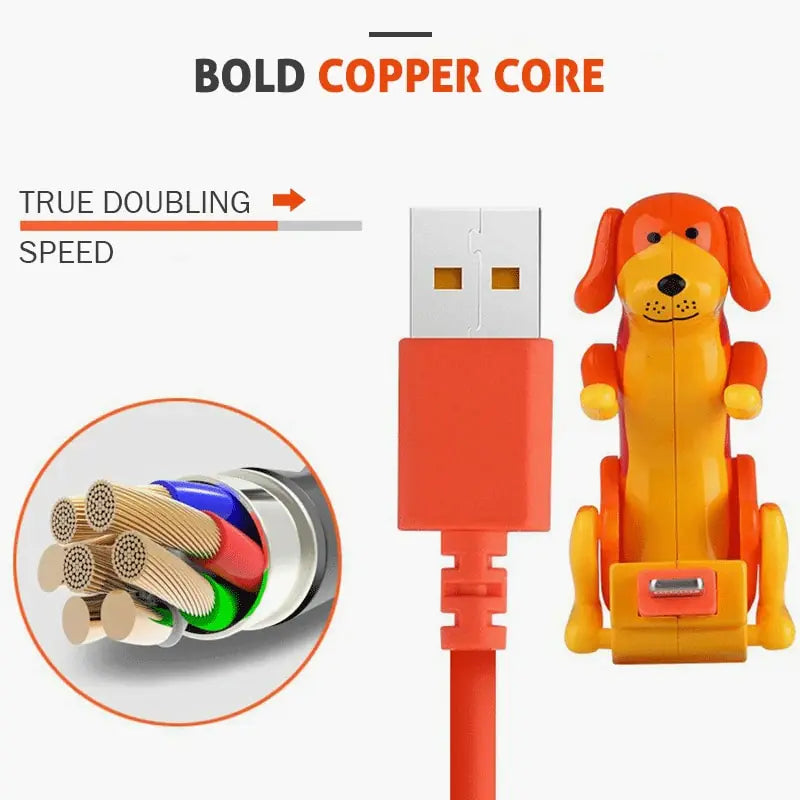 Funny Humping Dog Fast Charger Cable Orange