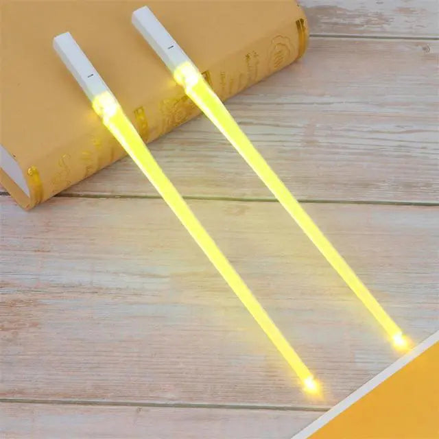 1 Pair LED Lightsaber Chopstick Yellow 1 Pair