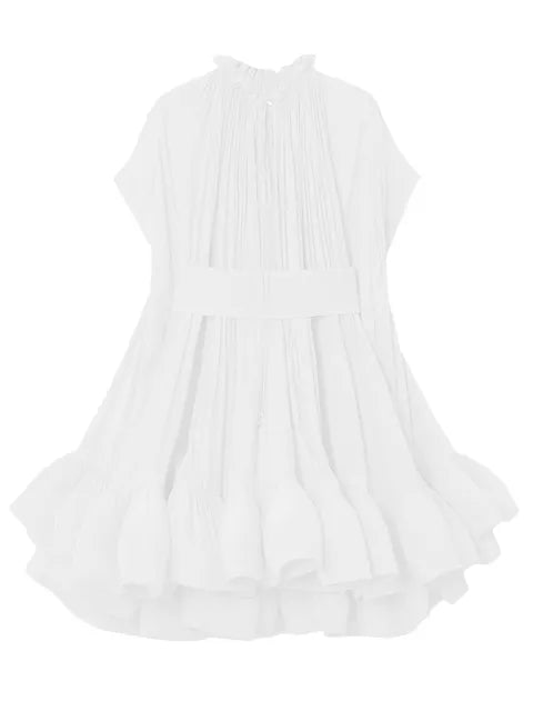 Asymmetrical Solid Mini Dresses For Women White L