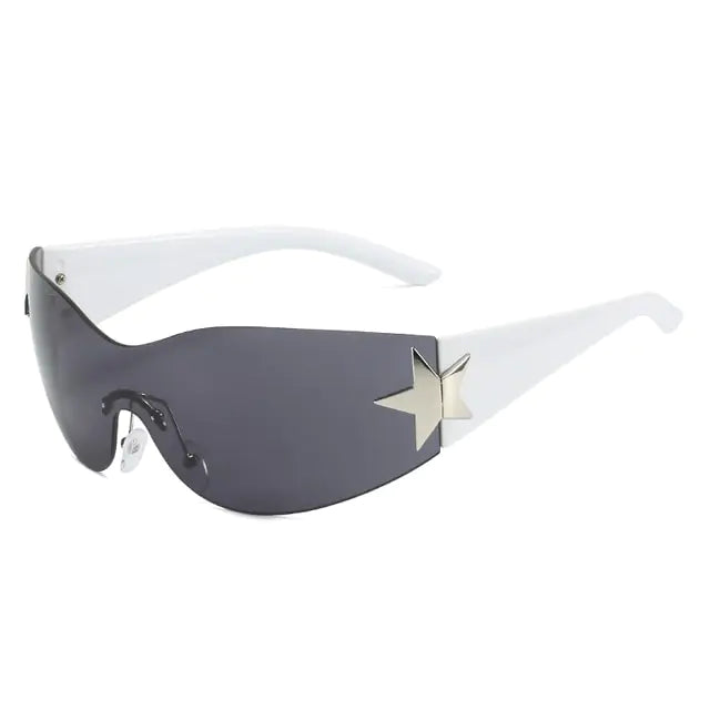 Punk Star Sunglasses UV400 Goggles White