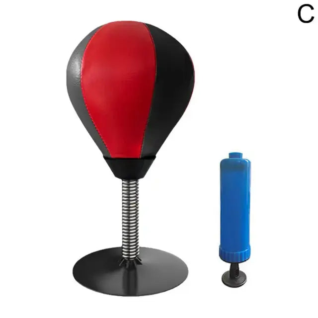 Desk Punching Stress Relief Ball Black and red