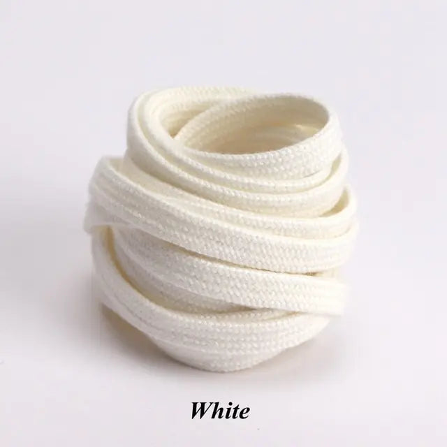 Double Weave Shoelace White 100cm