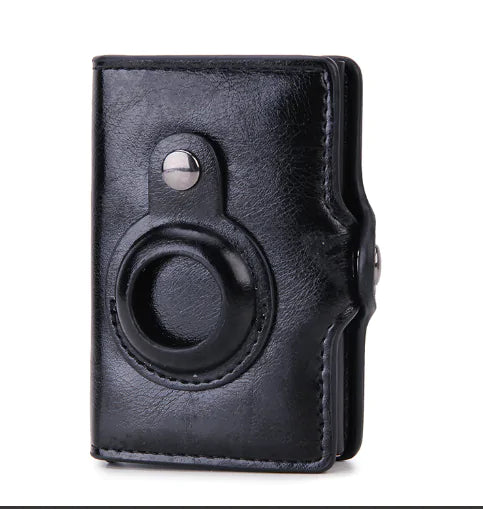 Airtag Money Bag Leather F-Black L 9.5 x W 6cm