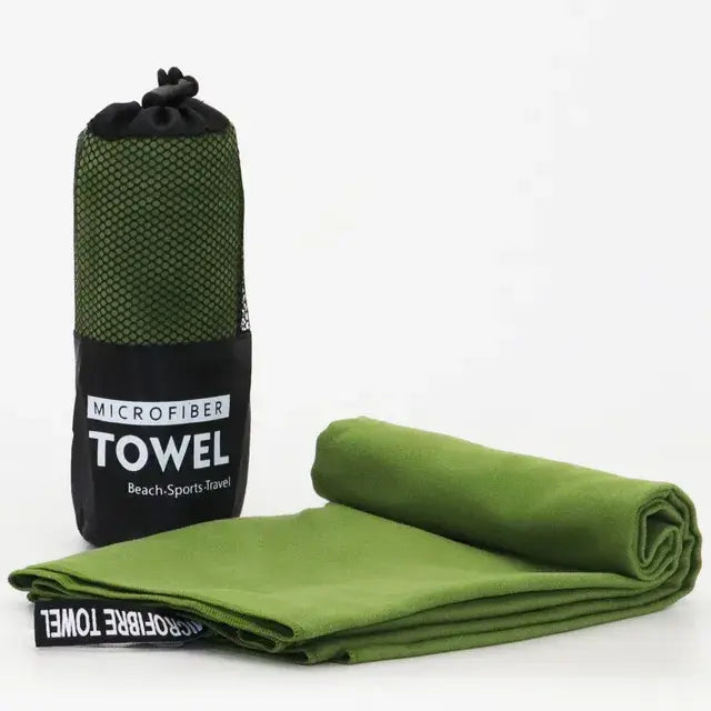 Microfiber Towel With Mesh Bag Army Green M(110x50cm)