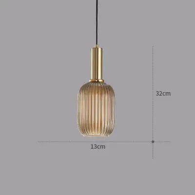 Retro Style Lamp Cognac 5.1" / 13cm