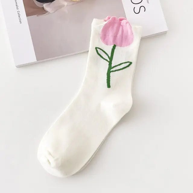 Women Tie-dye Middle Tube Socks Style 24