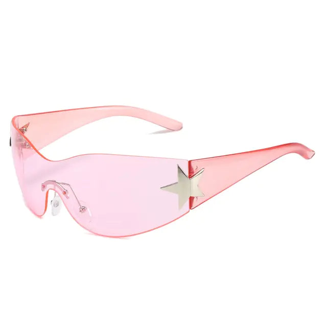 Punk Star Sunglasses UV400 Goggles Pink
