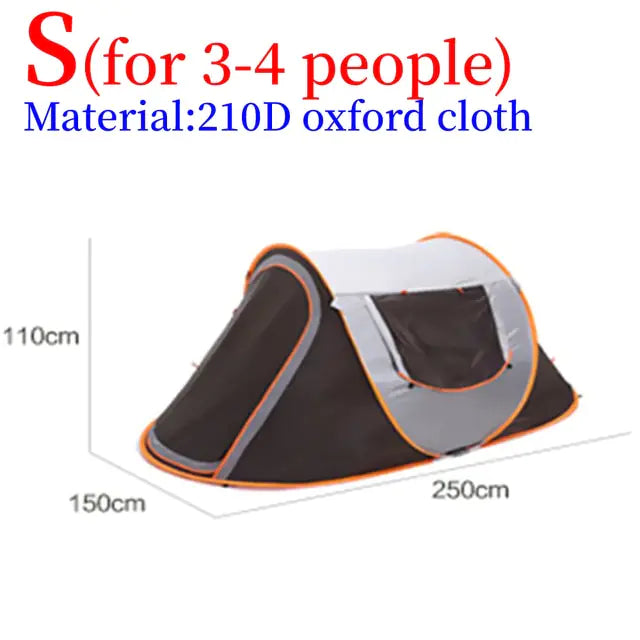 Outdoor Pop up Tent Brown White S