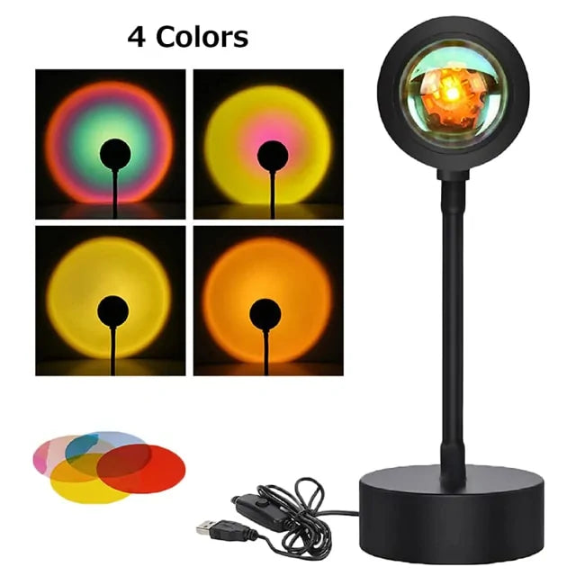 Sunset Projection Night Light No Remote 4 Colors
