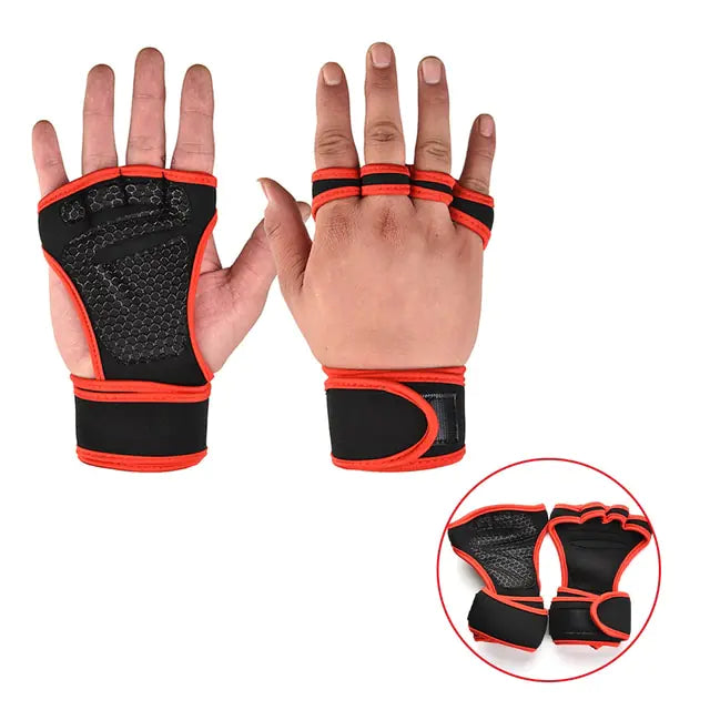 Weightlifting Training Gloves Red A L
