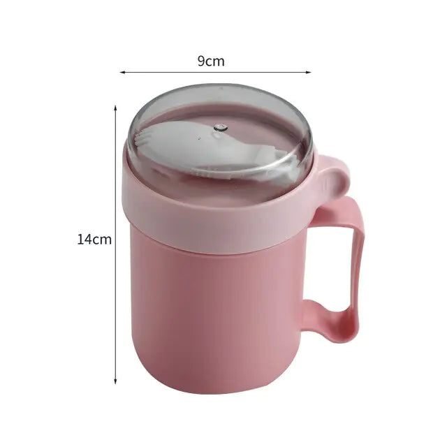 Oatmeal Breakfast Cup Pink 500ml