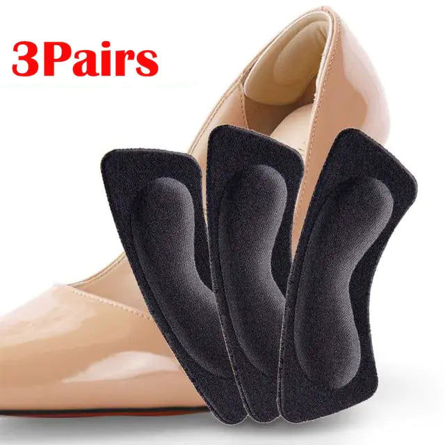 Insoles Patch Heel Pads Black 3pairs