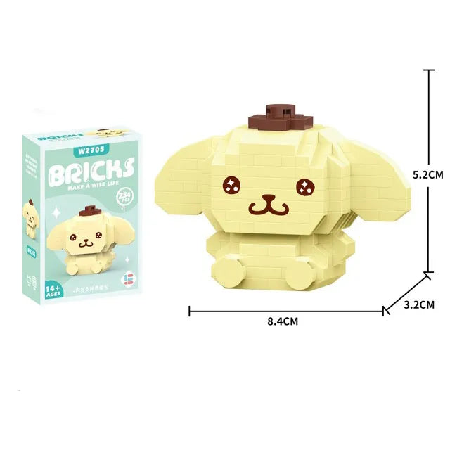 Kuromi Assembled Toy Children's Puzzle Pom Purin with box