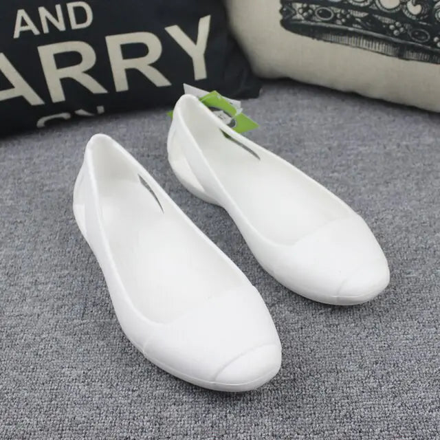 Summer Women Plastic Sandals White
