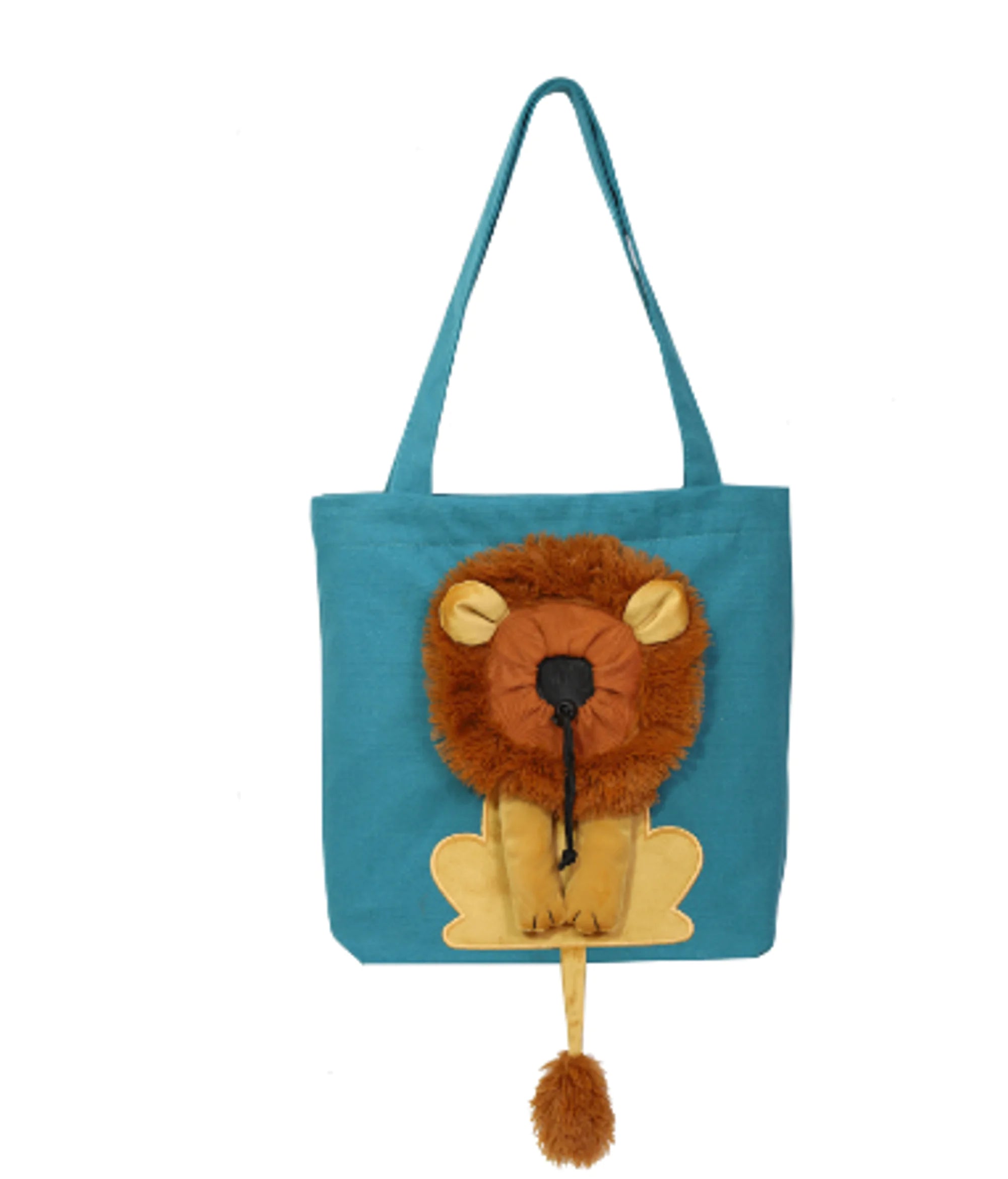 Lion Design Canvas Bag Blue