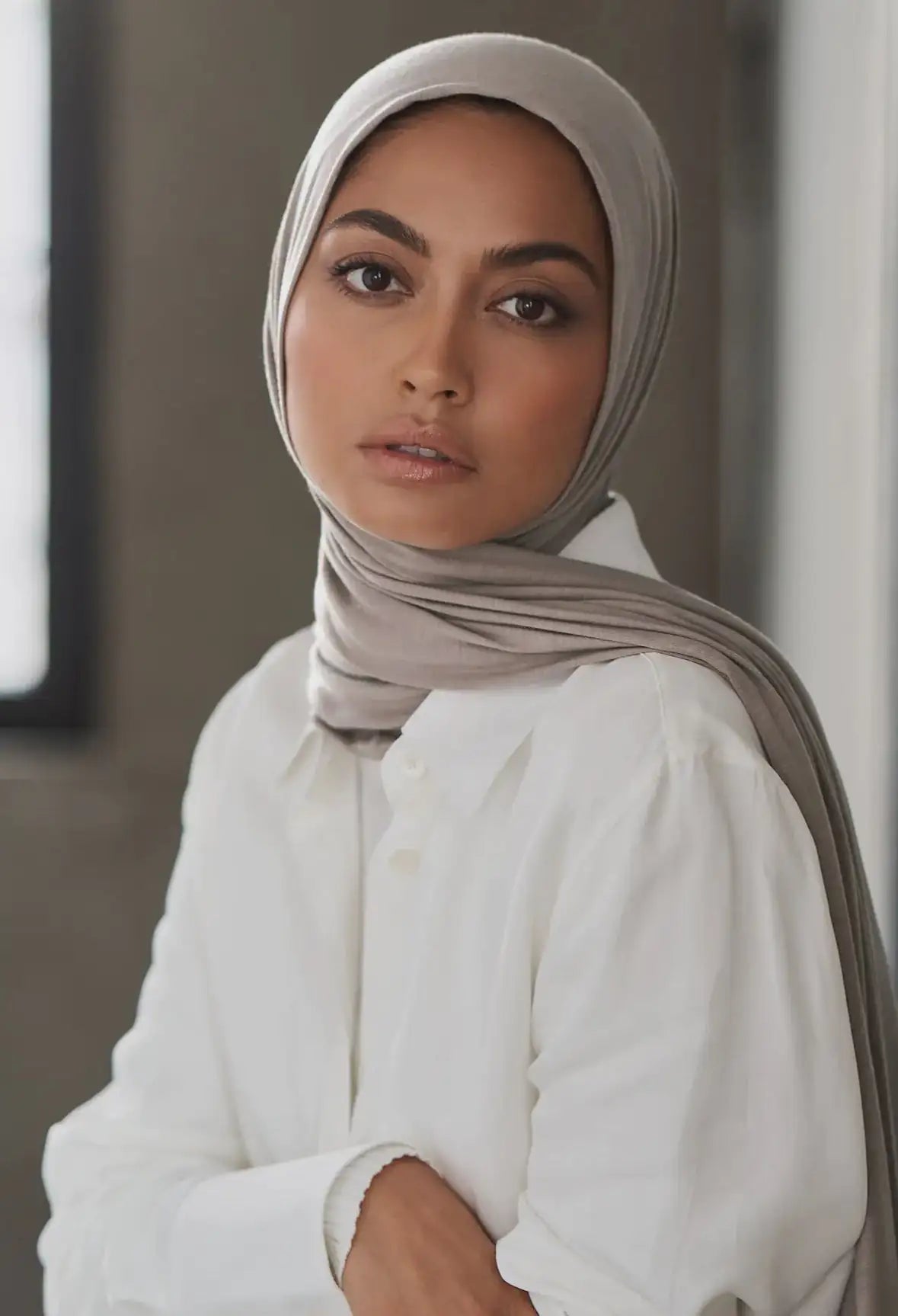 Classic Gray Premium Jersey Hijab