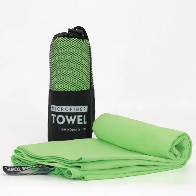 Microfiber Towel With Mesh Bag Fluorescent Green XL(130x80cm)