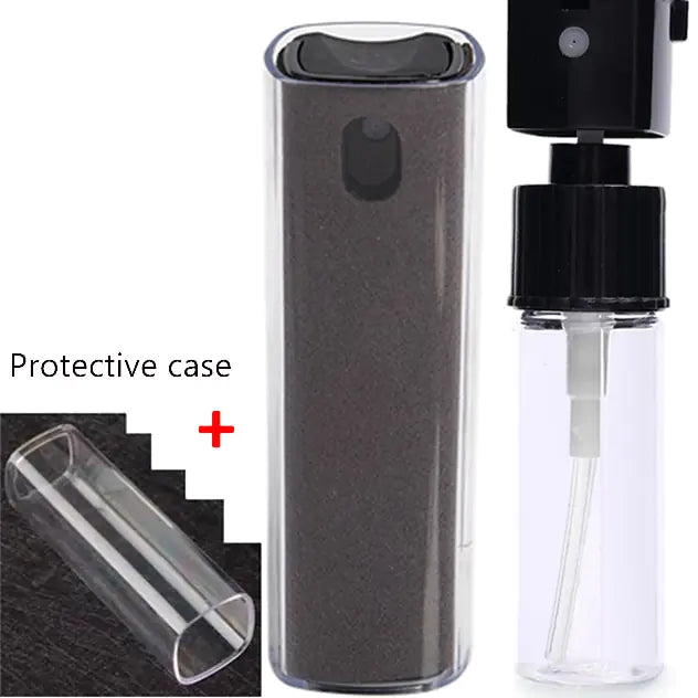 2 In 1 Phone Screen Cleaner Spray Grey with Case 1pc
