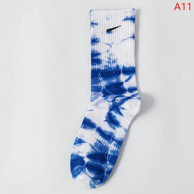 Women Tie-dye Middle Tube Socks Style 11