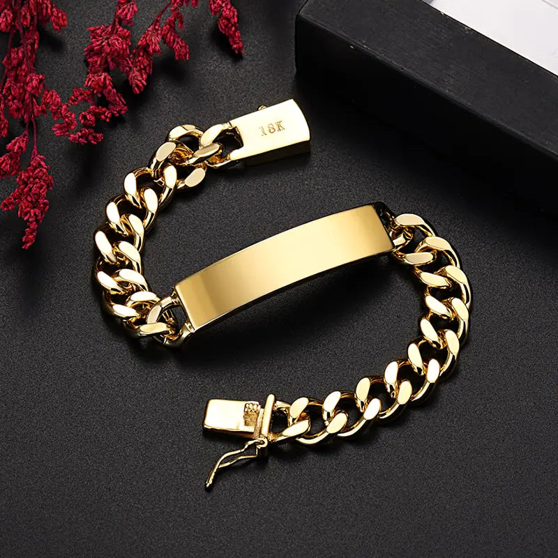 18K Gold Chain Bracelets Gold 20cm 8inches