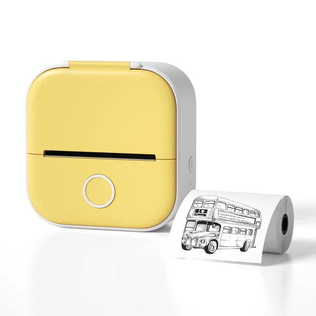 Portable Mini Thermal Label Printer Yellow