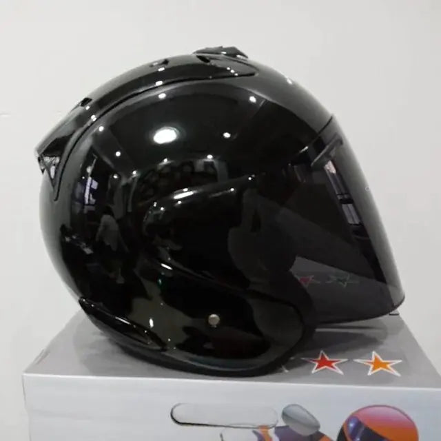 Motorcycle Half Helmet Black 35*26*27cm