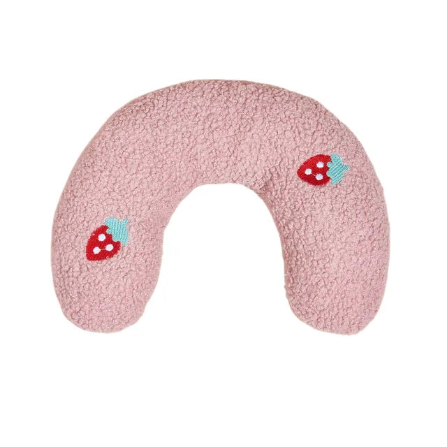 U-shaped Pet Pillows Pink Strawberry